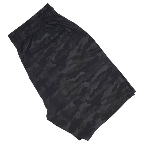 Plugg Shorts Mens Large Black Camo Drawstring Elastic Waist Casual Lightweight - Picture 1 of 13